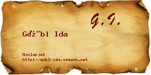 Göbl Ida névjegykártya