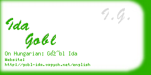 ida gobl business card